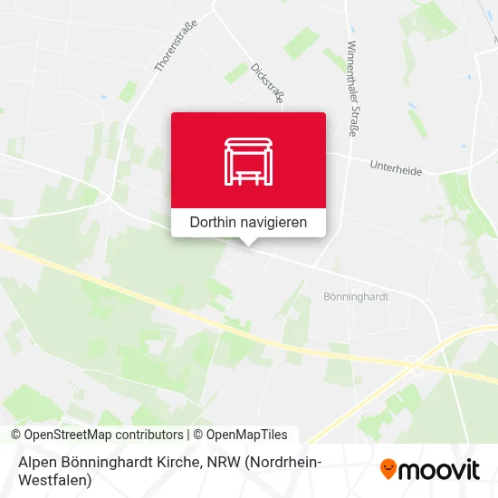 Alpen Bönninghardt Kirche Karte