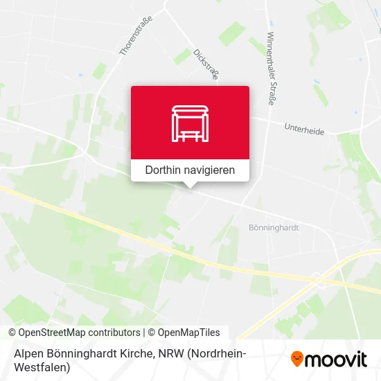 Alpen Bönninghardt Kirche Karte