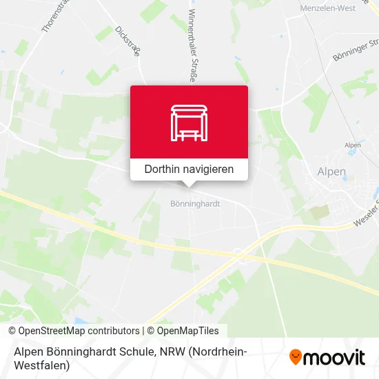 Alpen Bönninghardt Schule Karte