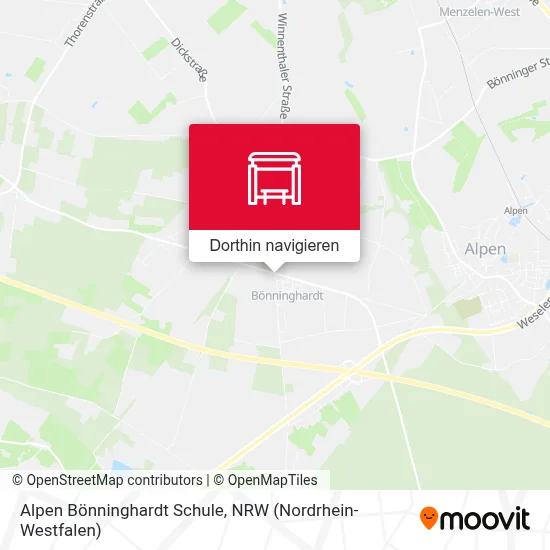 Alpen Bönninghardt Schule Karte