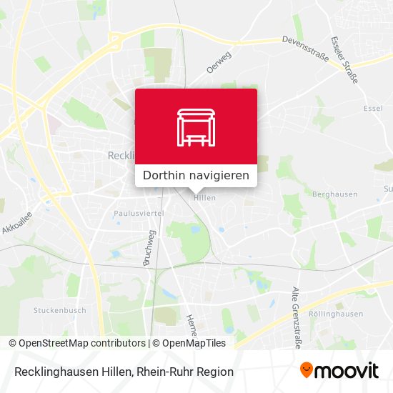 Recklinghausen Hillen Karte