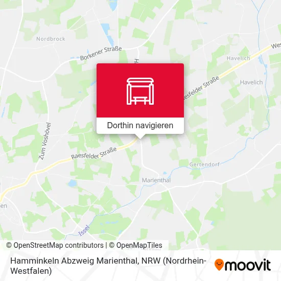 Hamminkeln Abzweig Marienthal Karte