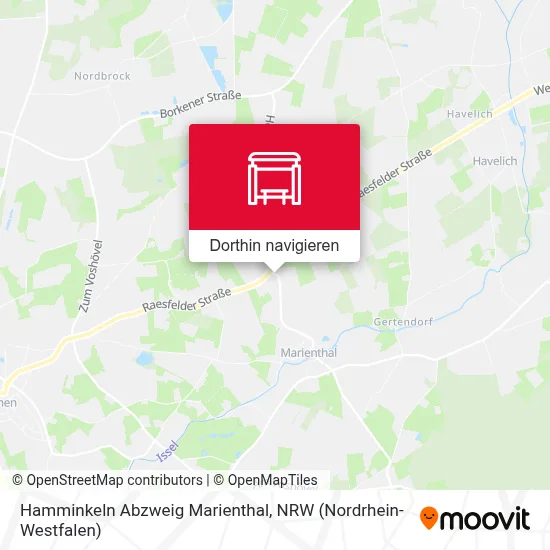 Hamminkeln Abzweig Marienthal Karte