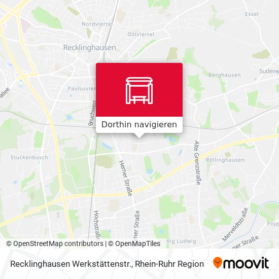 Recklinghausen Werkstättenstr. Karte