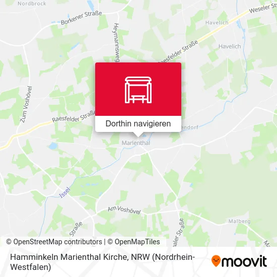 Hamminkeln Marienthal Kirche Karte