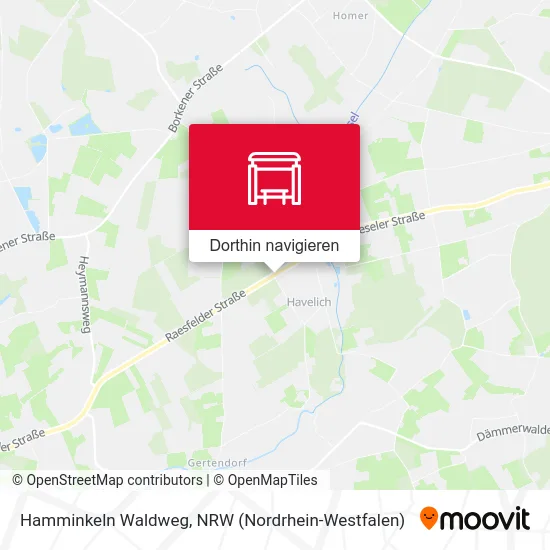 Hamminkeln Waldweg Karte