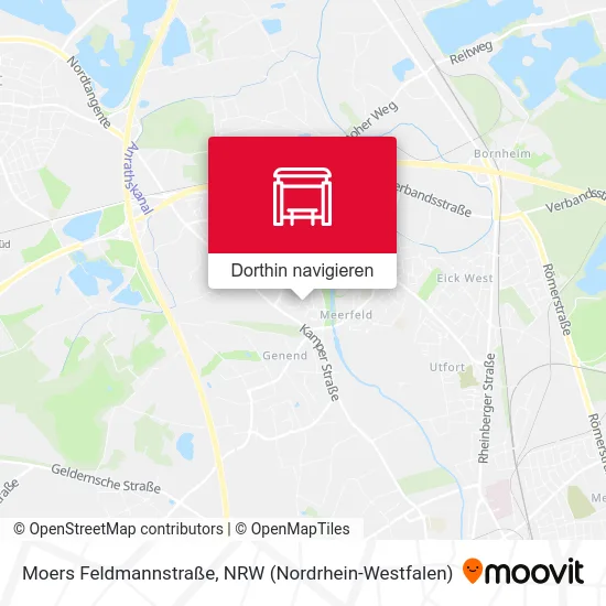 Moers Feldmannstraße Karte