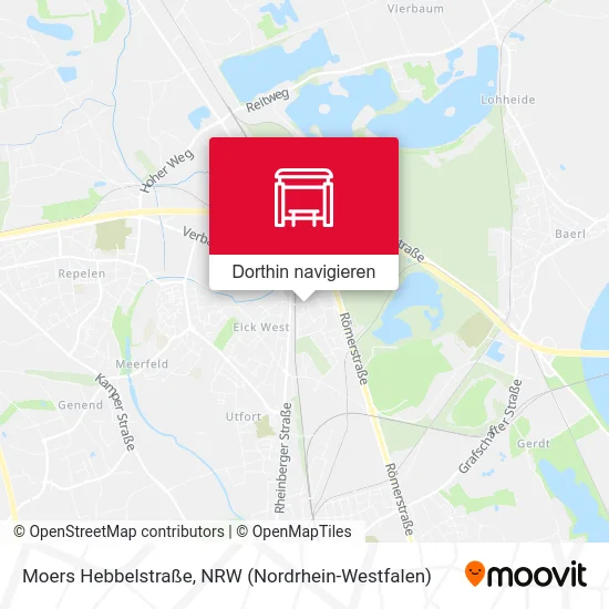 Moers Hebbelstraße Karte