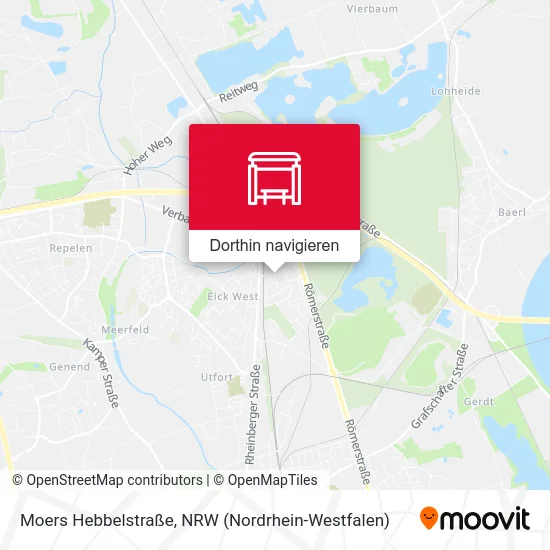 Moers Hebbelstraße Karte