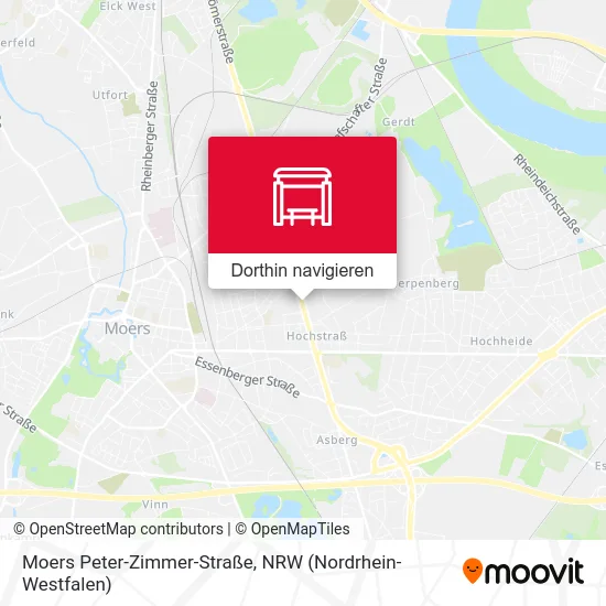 Moers Peter-Zimmer-Straße Karte