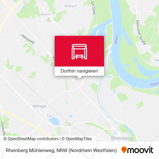 Rheinberg Mühlenweg Karte