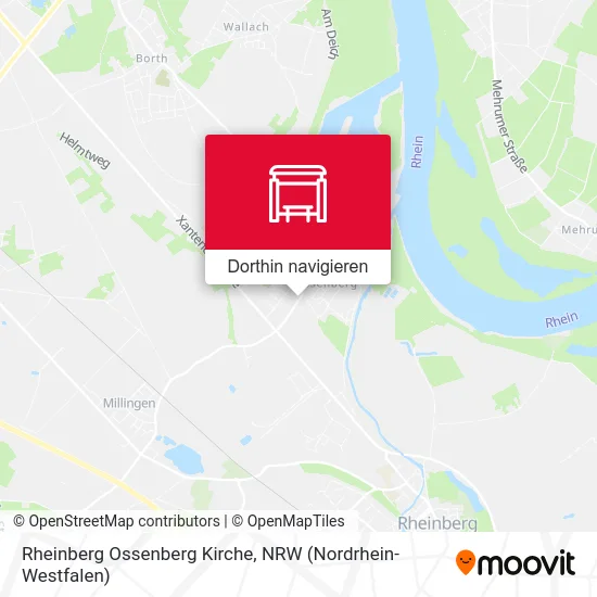 Rheinberg Ossenberg Kirche Karte