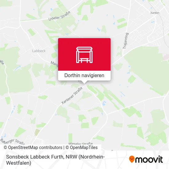 Sonsbeck Labbeck Furth Karte