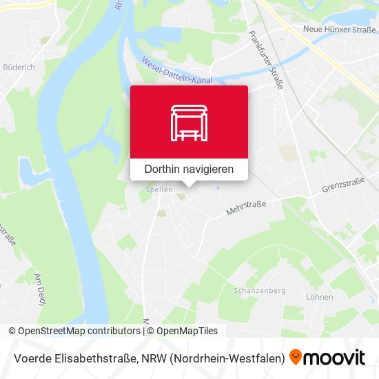 Voerde  Elisabethstraße Karte