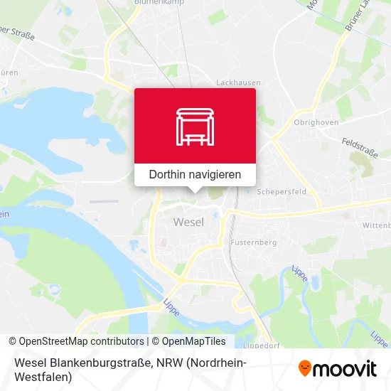 Wesel Blankenburgstraße Karte