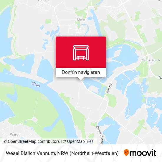 Wesel Bislich Vahnum Karte