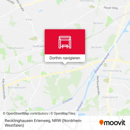 Recklinghausen Erlenweg Karte