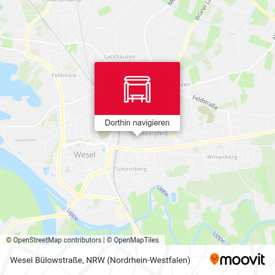 Wesel Bülowstraße Karte