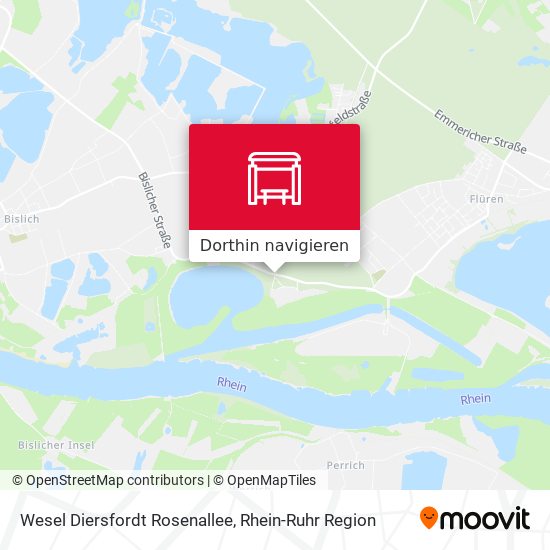 Wesel Diersfordt Rosenallee Karte