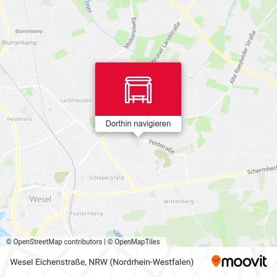 Wesel Eichenstraße Karte