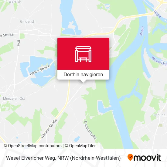 Wesel Elvericher Weg Karte