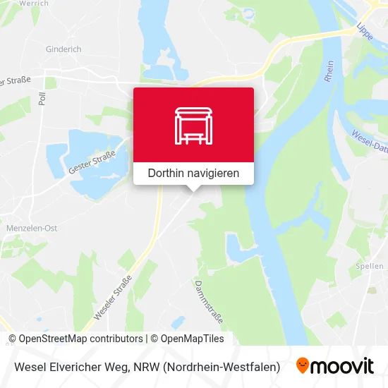 Wesel Elvericher Weg Karte
