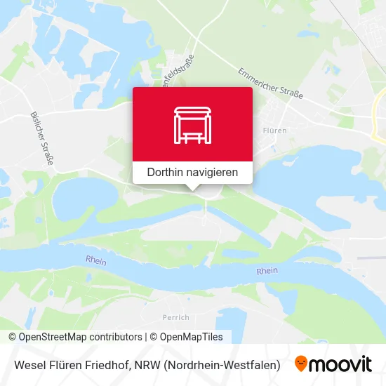 Wesel Flüren Friedhof Karte