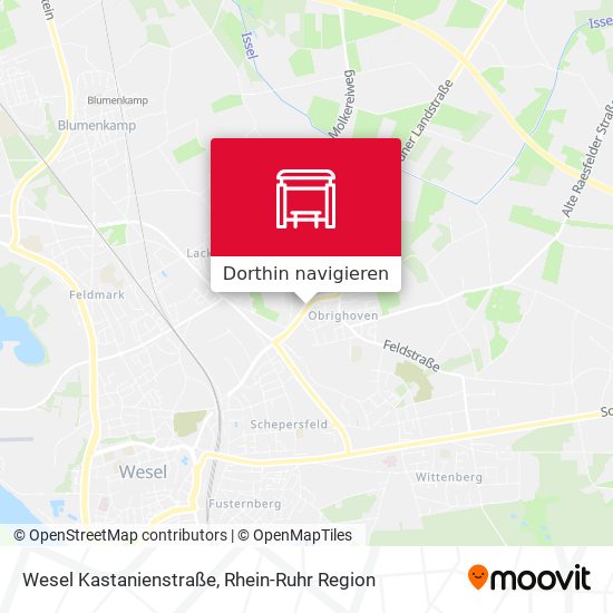 Wesel Kastanienstraße Karte
