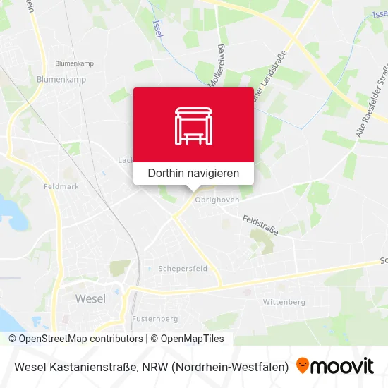 Wesel Kastanienstraße Karte