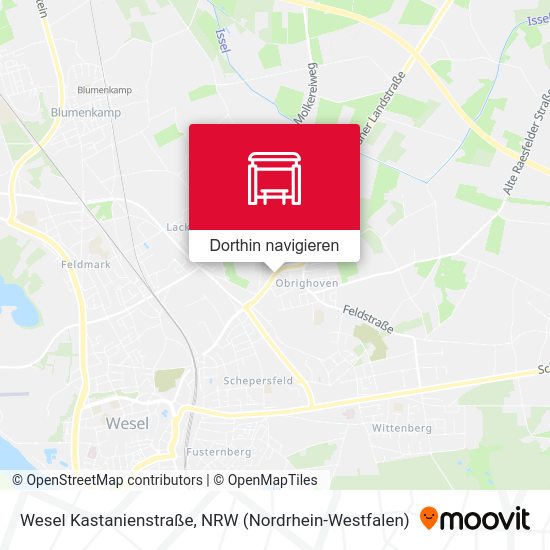 Wesel Kastanienstraße Karte