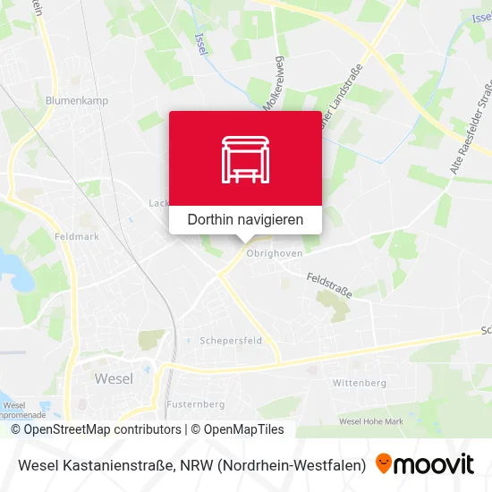 Wesel Kastanienstraße Karte