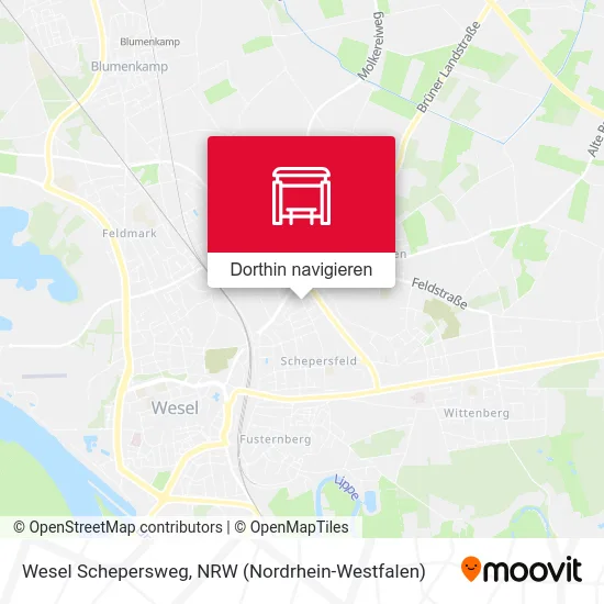 Wesel Schepersweg Karte