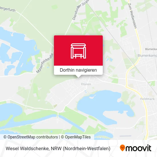 Wesel Waldschenke Karte