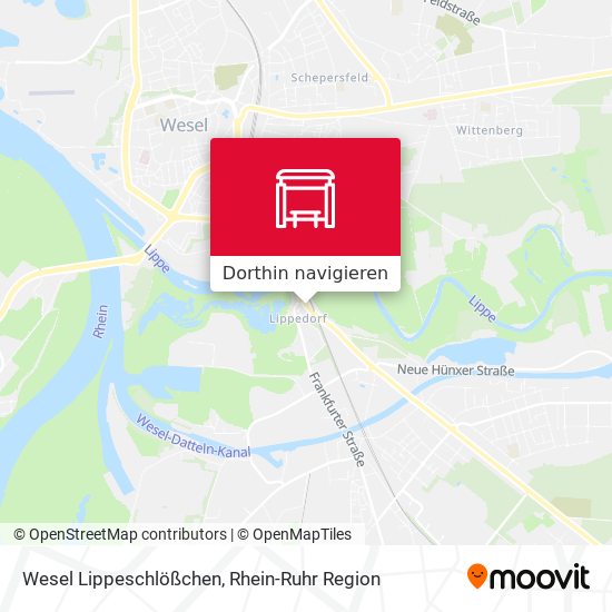 Wesel Lippeschlößchen Karte