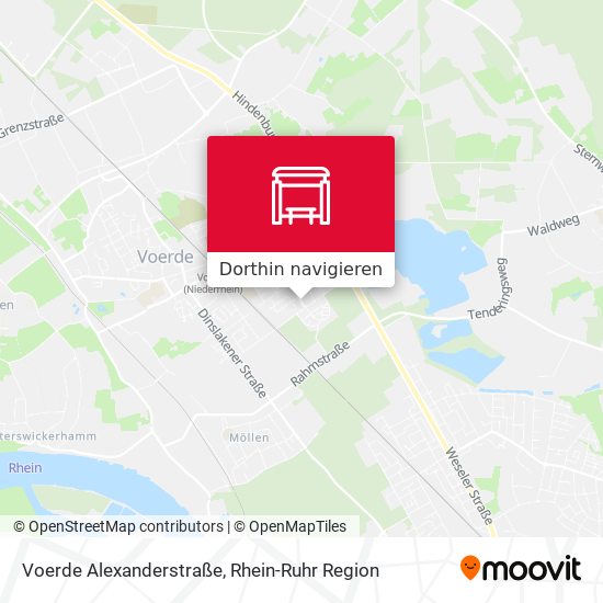 Voerde Alexanderstraße Karte