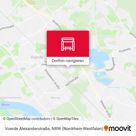 Voerde Alexanderstraße Karte