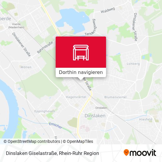 Dinslaken Giselastraße Karte