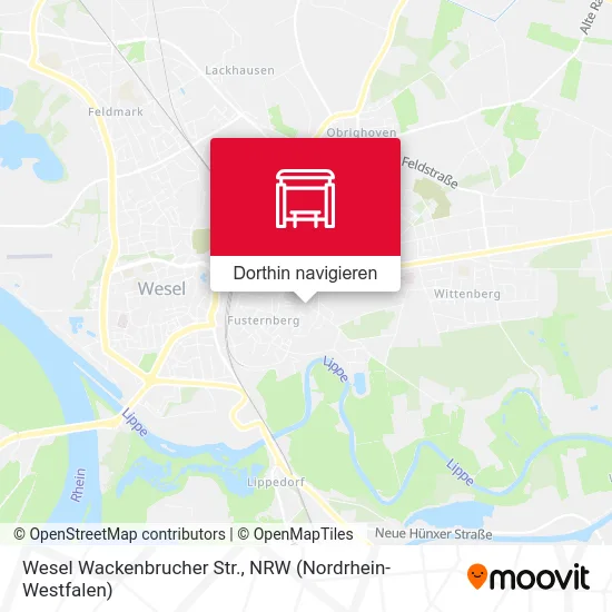 Wesel Wackenbrucher Str. Karte