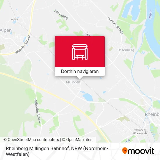 Rheinberg Millingen Bahnhof Karte