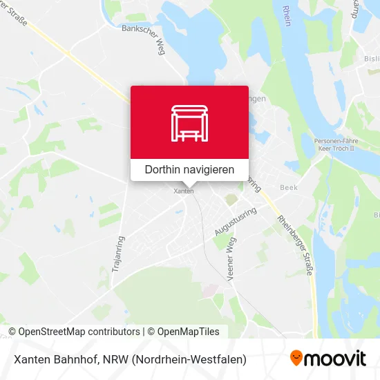 Xanten Bahnhof Karte