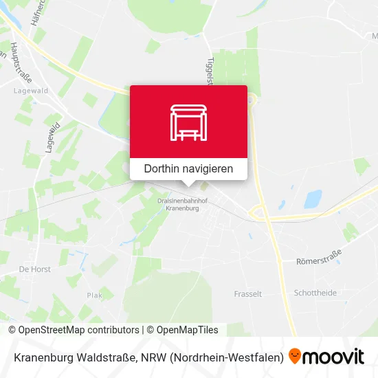 Kranenburg Waldstraße Karte