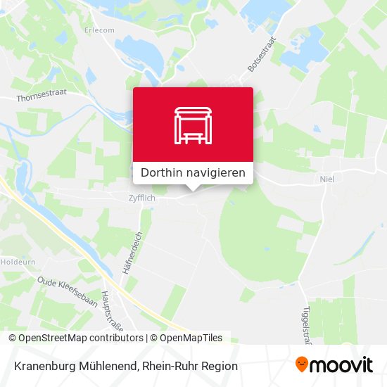 Kranenburg Mühlenend Karte