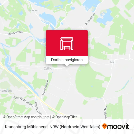 Kranenburg Mühlenend Karte