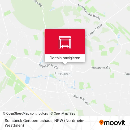 Sonsbeck Gerebernushaus Karte