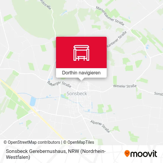 Sonsbeck Gerebernushaus Karte