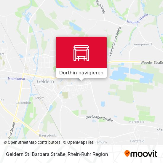 Geldern St. Barbara Straße Karte