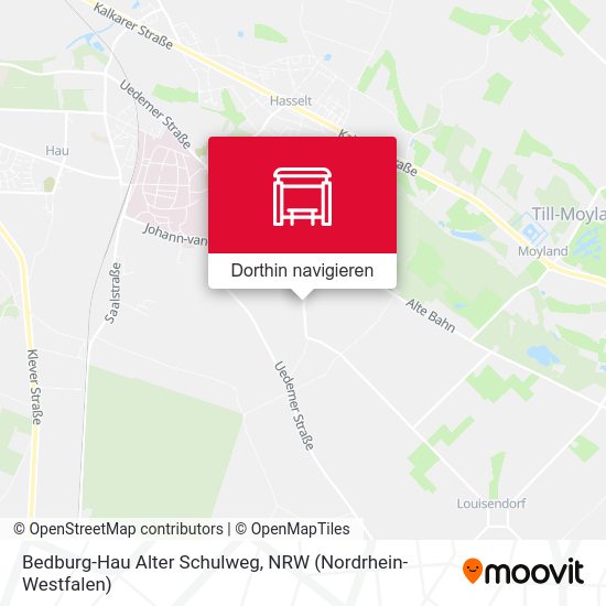 Bedburg-Hau Alter Schulweg Karte