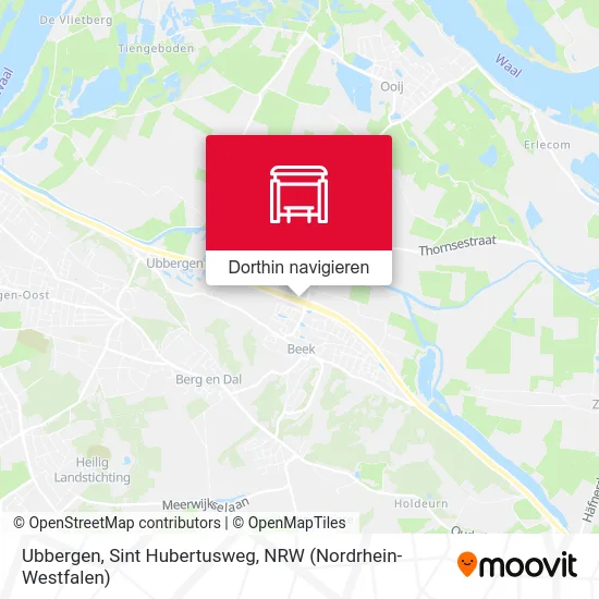 Ubbergen, Sint Hubertusweg Karte