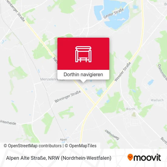 Alpen Alte Straße Karte