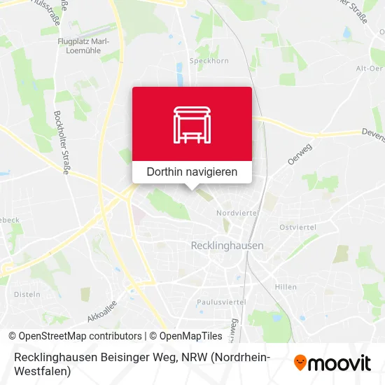 Recklinghausen Beisinger Weg Karte
